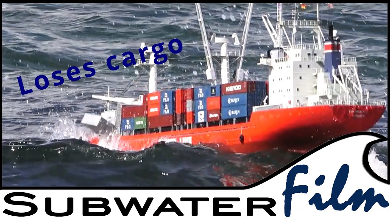 RC Eva Marie loses cargo | Container freighter in BALTIC SEA- Fjord of Flensburg