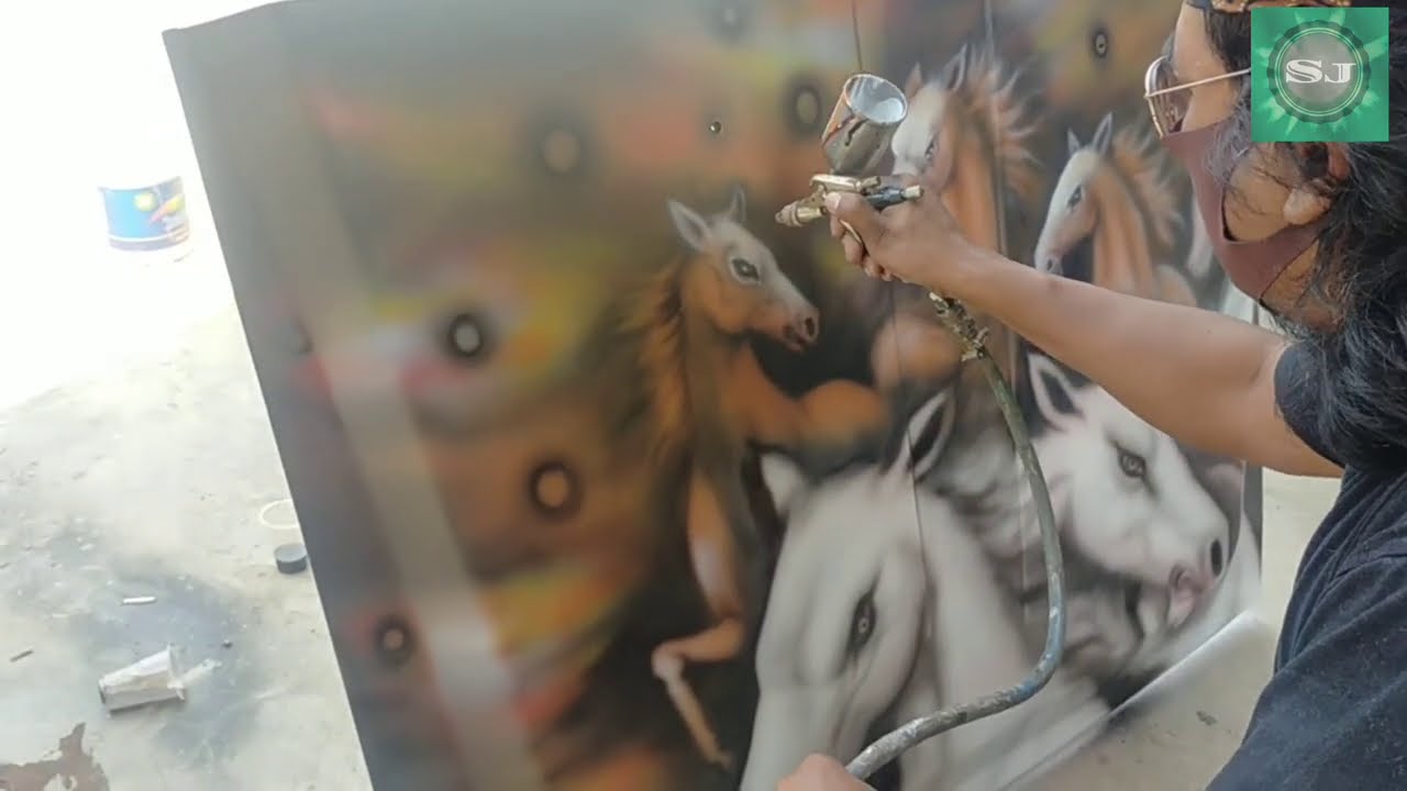 VIRAL!! Keren!! Melukis Airbrush Mobil feroza.
