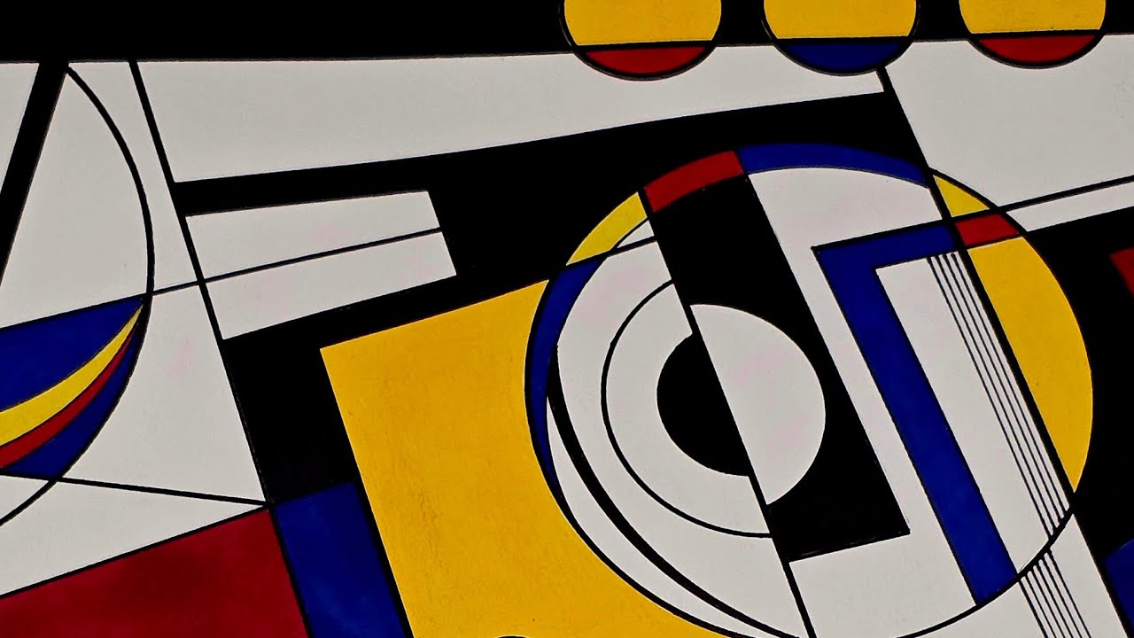 Geometric Prismatic Portrait | Abstract Primary Color ART 🎨 0003