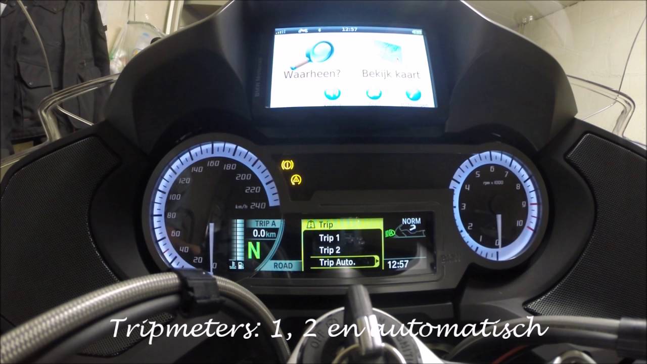 BMW R1200RT LC (GoPro hero 3+ Black): Menu boordcomputer