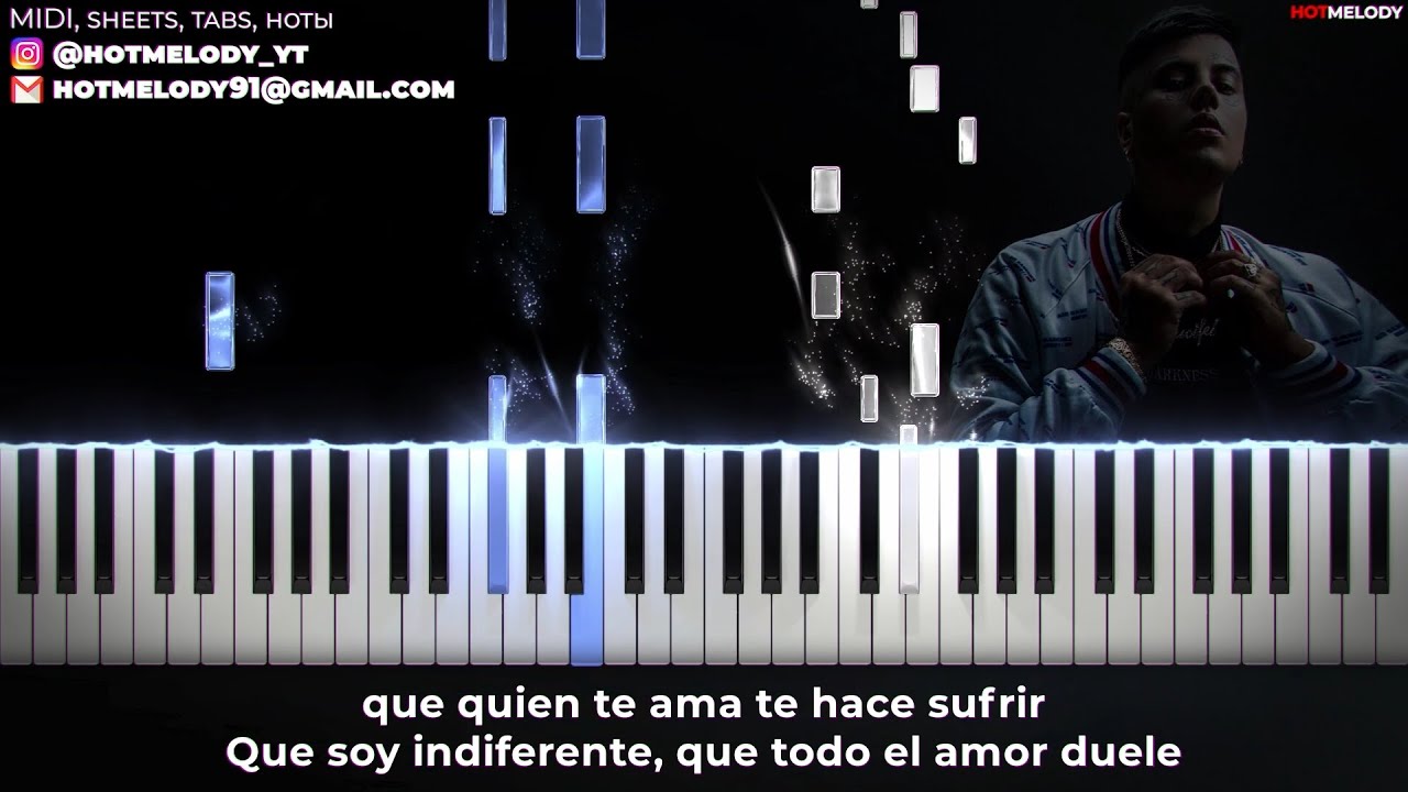 Morat, Duki -  Paris piano karaoke