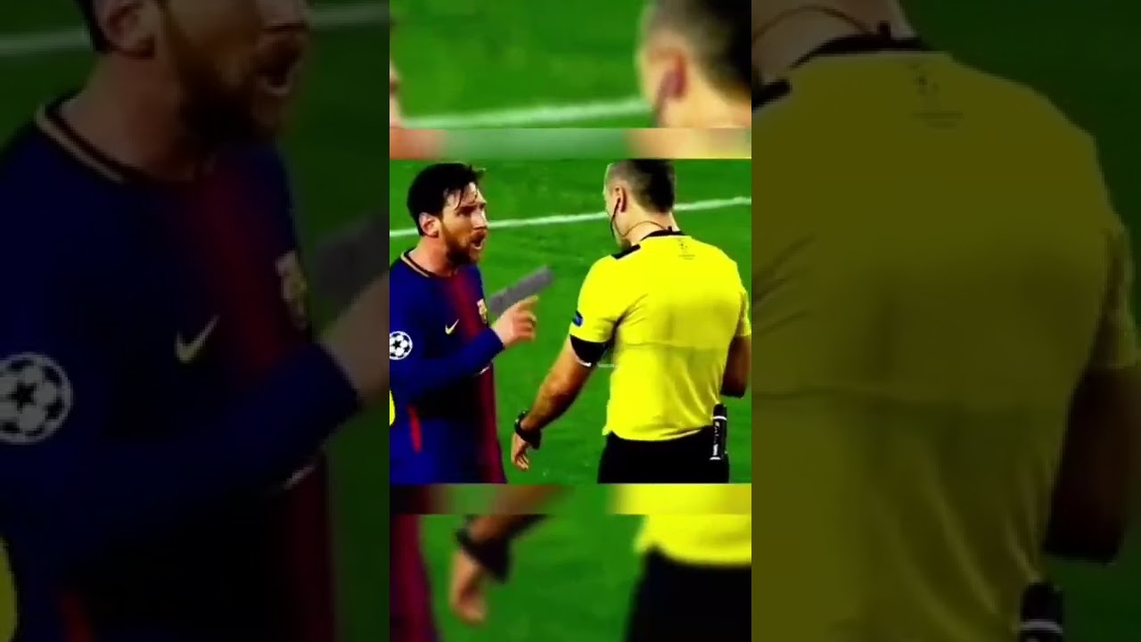 🐐Messi took gun 🔫 for refree 👿🥵#short