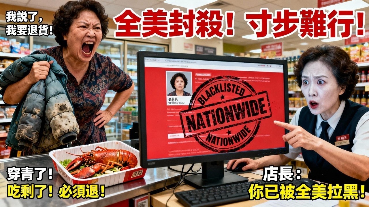 中國大媽把Costco當 免費租賃店 ，連吃剩的龍蝦、穿髒的羽絨服都拿去退！華裔店長當場怒了： 信任不是用來踐踏的！ 一個數據讓她被全美零售業永久拉黑！