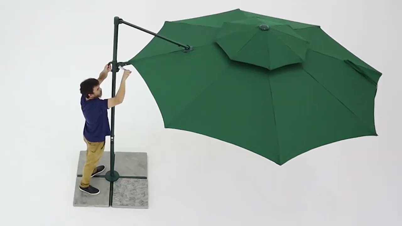 Vídeo Manual - Montagem Ombrelone Suspenso Roma Giratório 360° 3,00m Bel