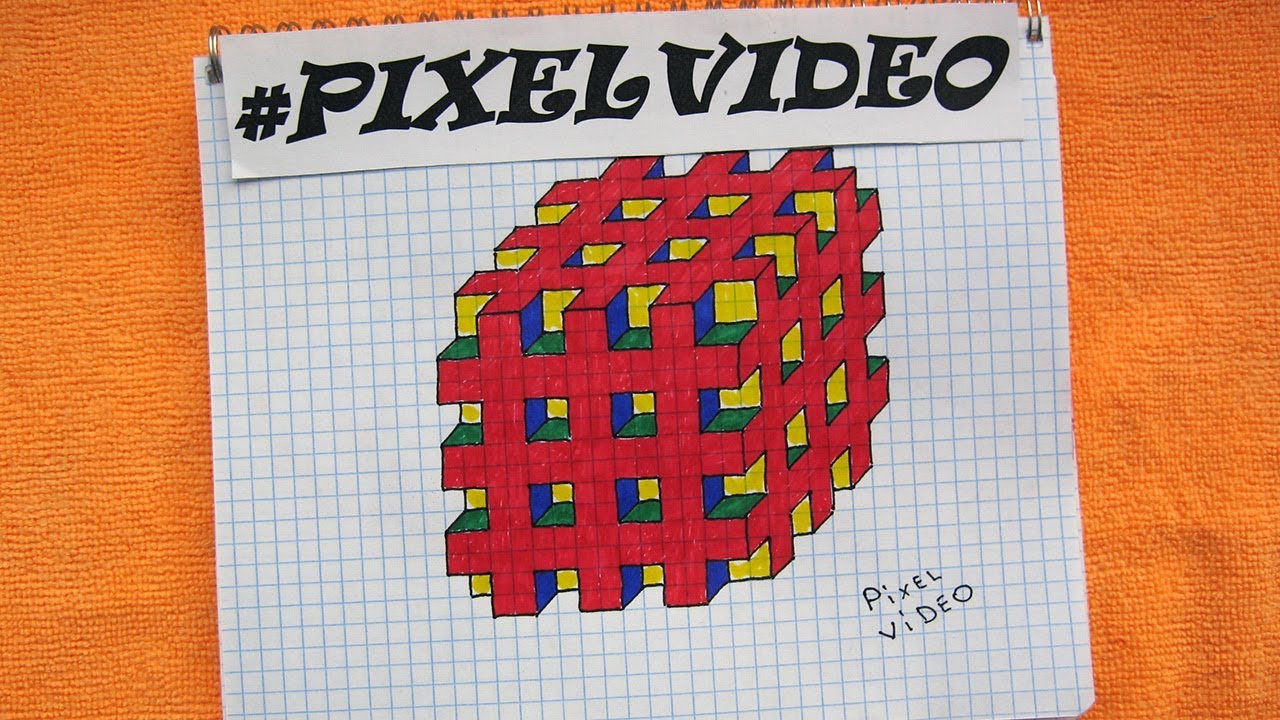 А ВАМ СЛАБО 3D ОБЪЕМНЫЙ РИСУНОК/ РИСУНКИ ПО КЛЕТОЧКАМ #pixelvideo