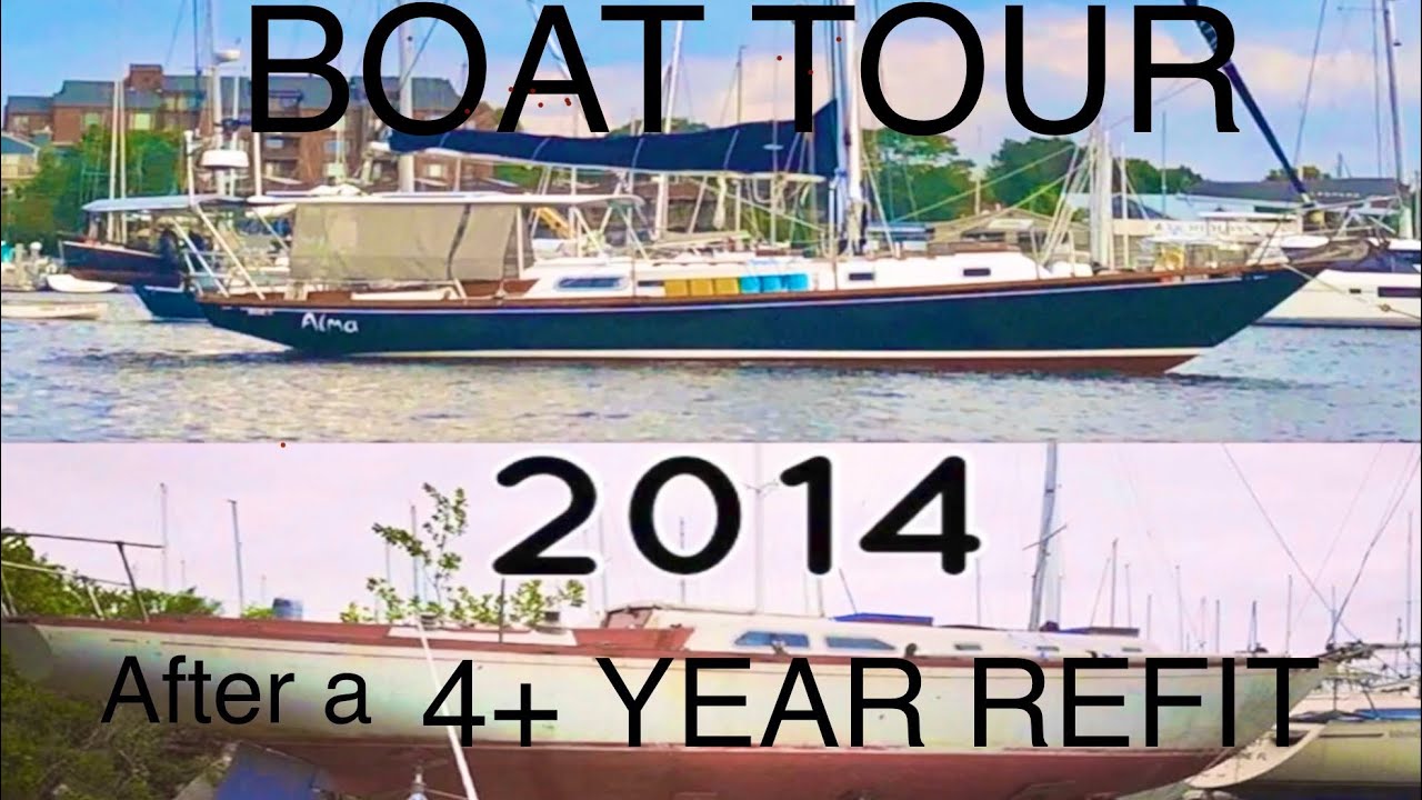 BOAT TOUR After a 4+ YEAR REFIT: Exterior Tour of a Once Abandoned Sailboat(P1)|E.9