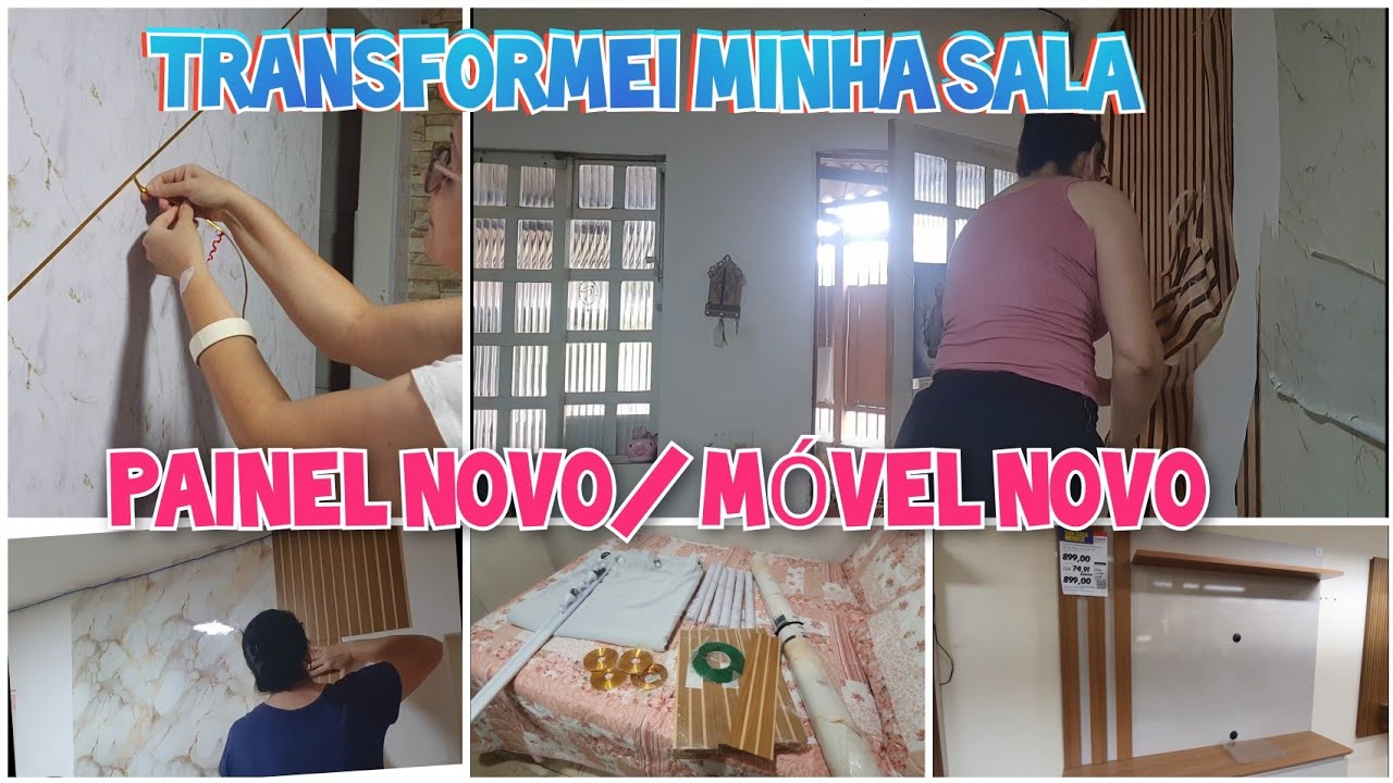 TRANSFORMEI MINHA SALA/COMPRAMOS UM PAINEL E UM MÓVEL PARA O AQUÁRIO 