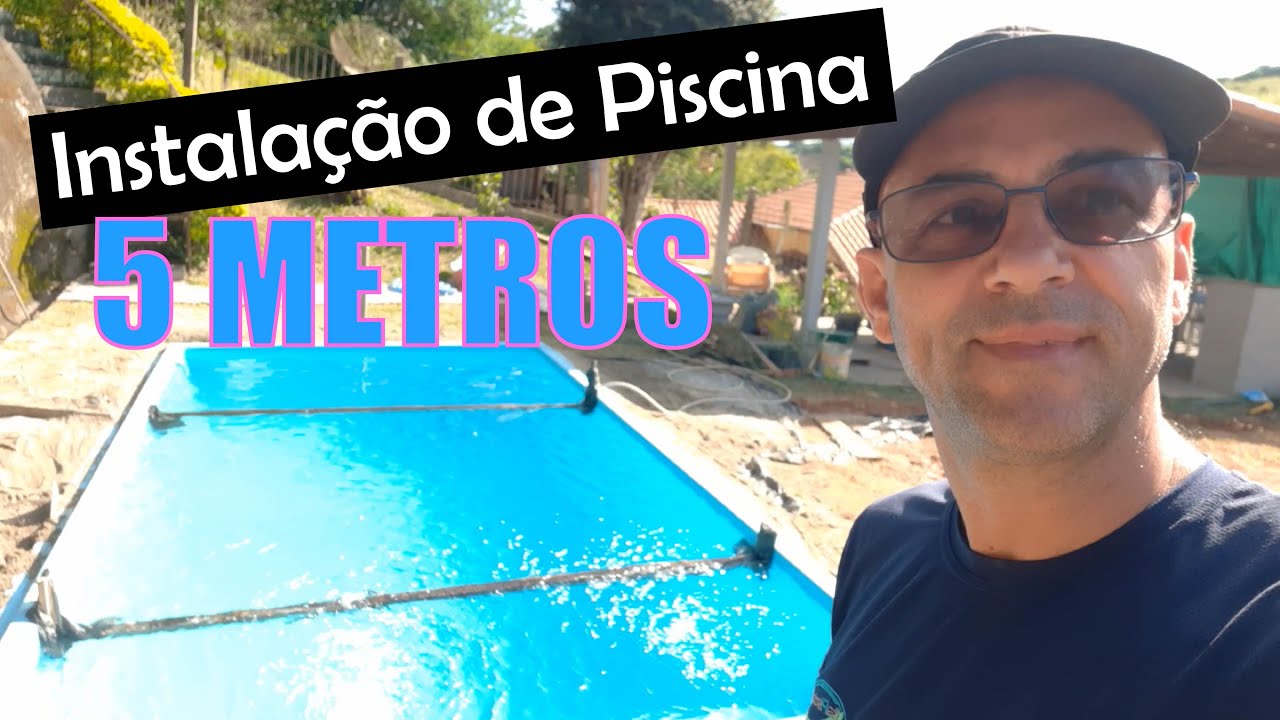 Instalação Piscina de Fibra 5 metros