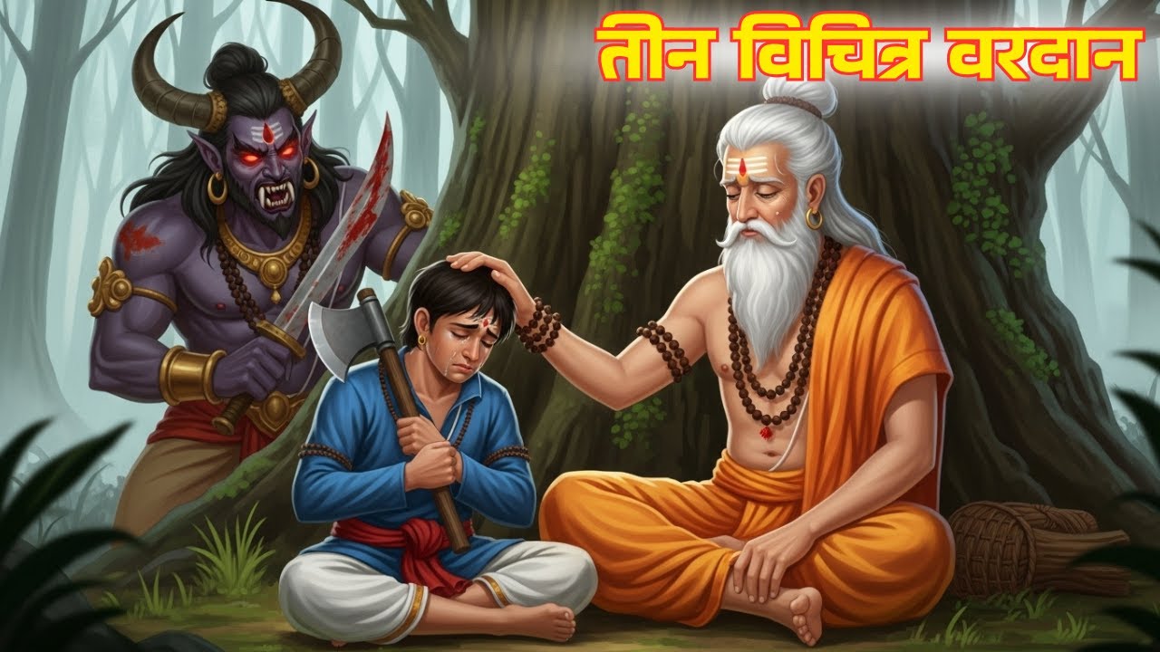 तीन विचित्र वरदान | Tin Vichitra Vardan | Hindi Kahani | Moral Stories | Cartoon Story