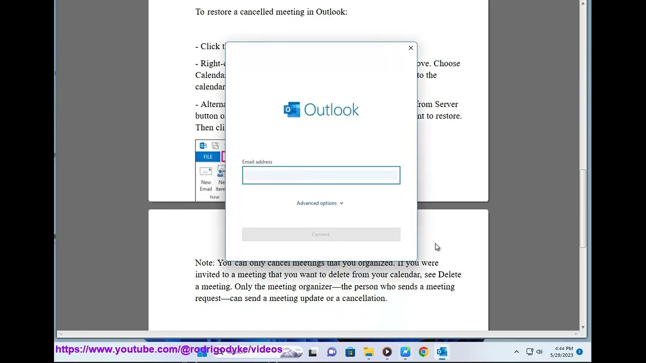 Cancel a Meeting or Restore a Cancelled Meeting in Outlook