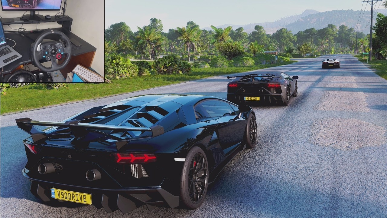 Lamborghini Aventador SVJ vs Hypercars | Forza Horizon 5 | Logitech G29 Wheel Gameplay