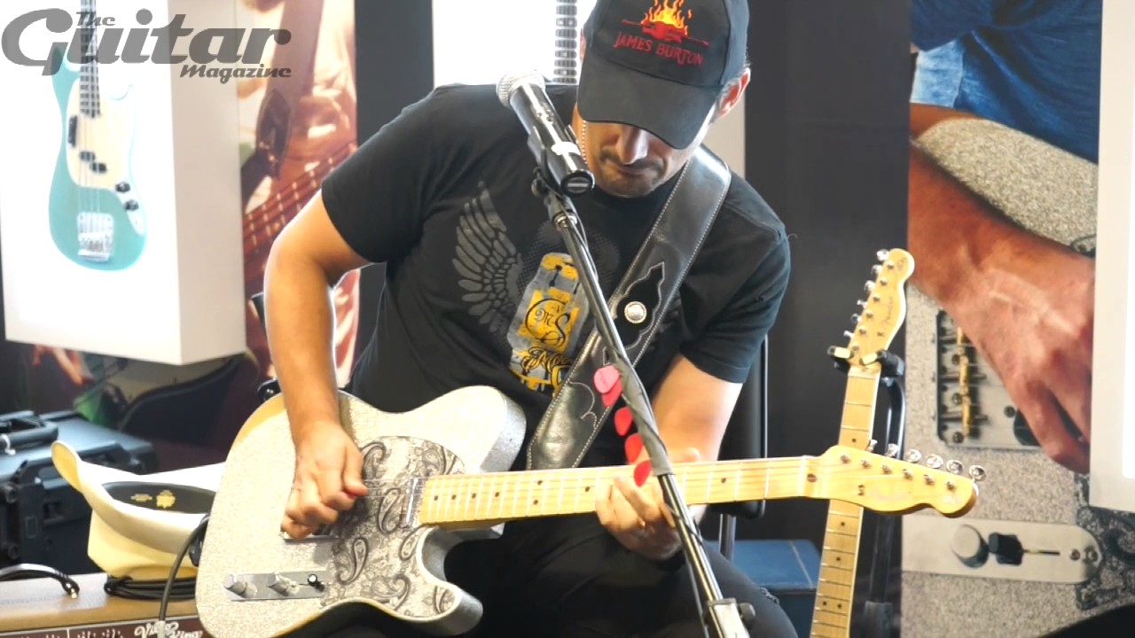Summer NAMM 2017: Brad Paisley demos Silver Sparkle Road Worn Telecaster