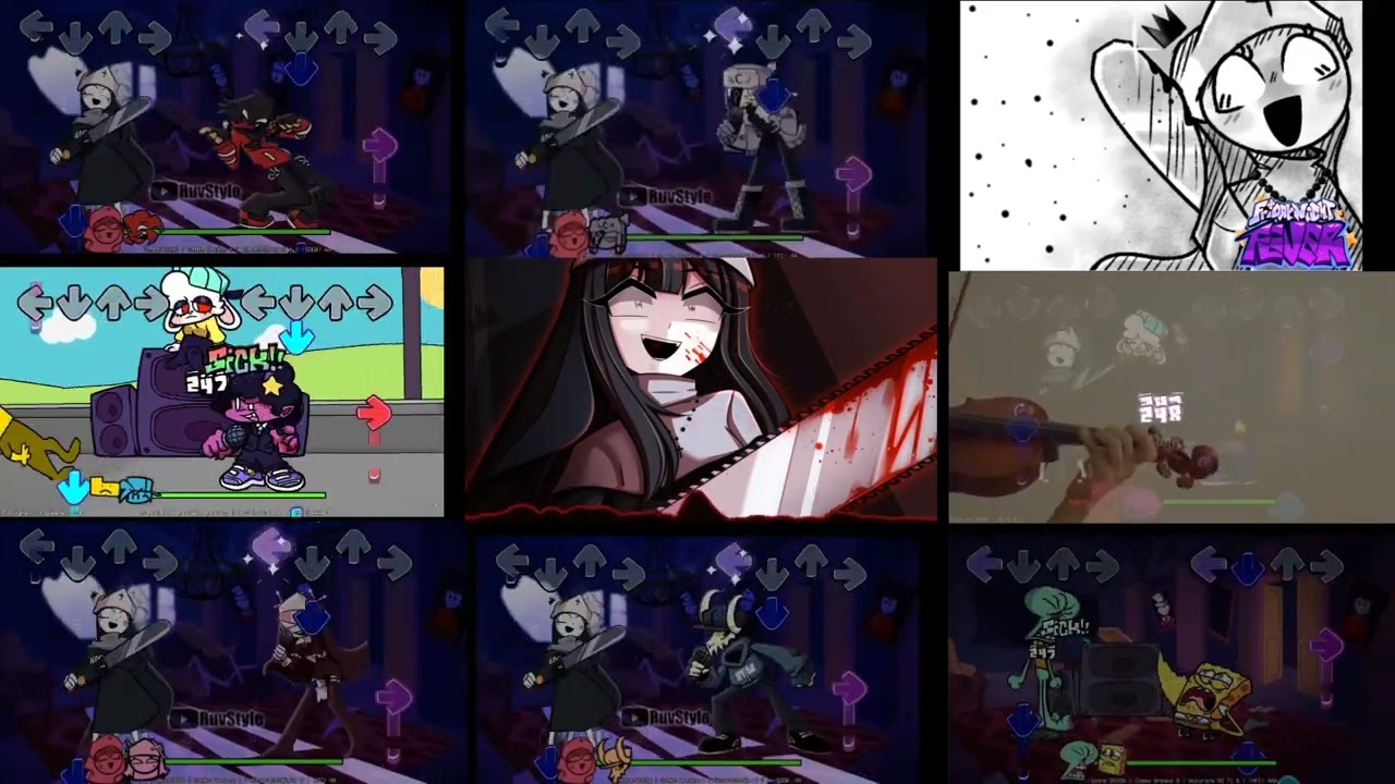 (FNF) Crucify but its A Mashup 9 versions.