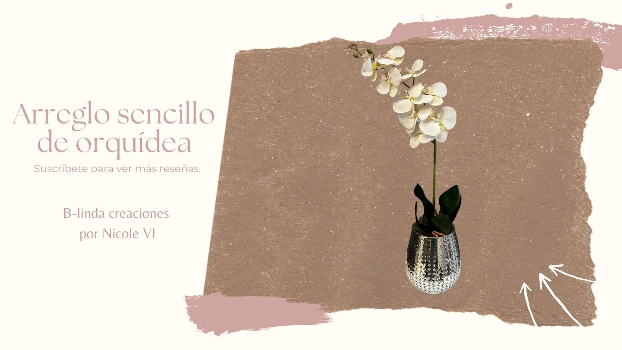 Arreglo sencillo orquídea artificial