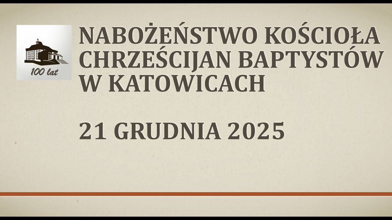 Nabożeństwo 21 grudnia 2025
