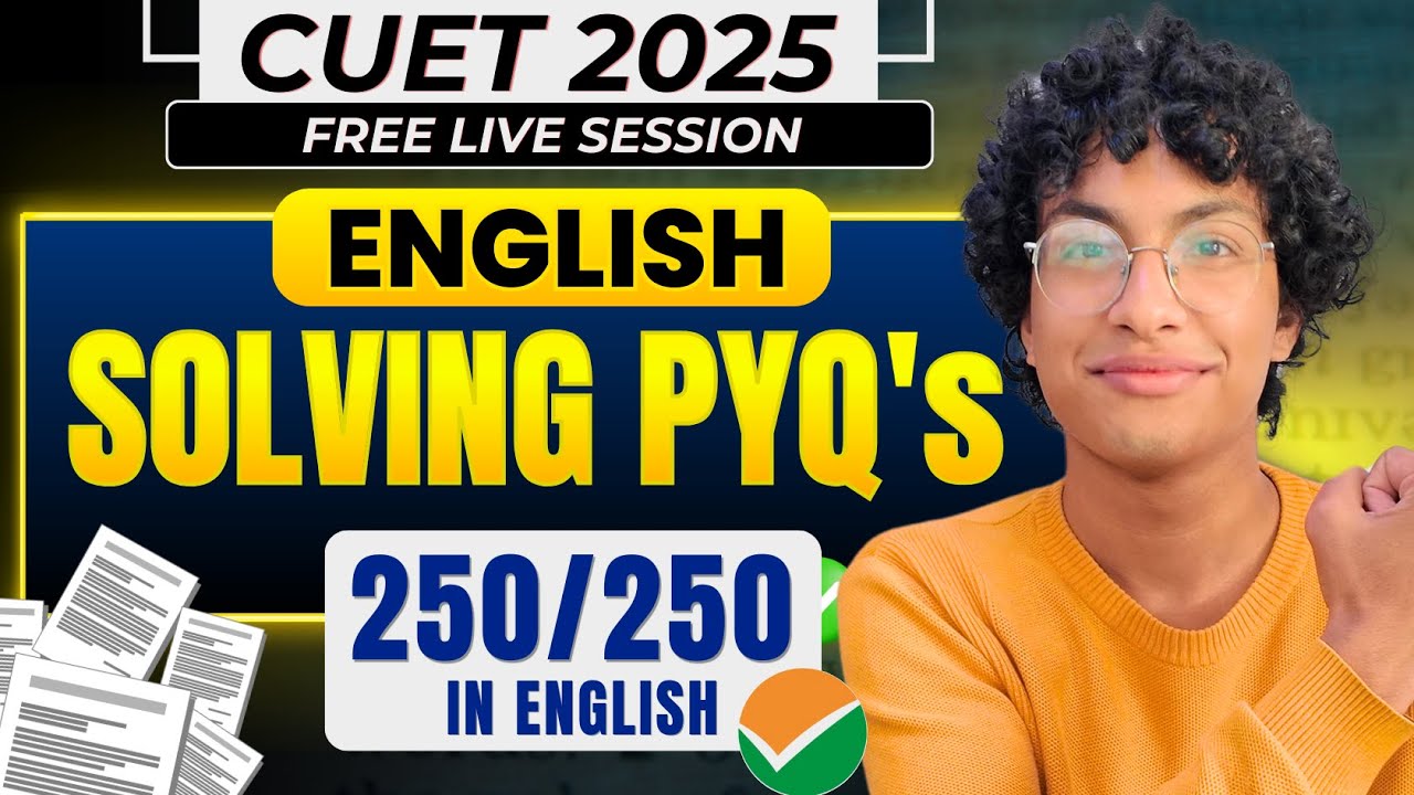 Solving English CUET PYQ Live!