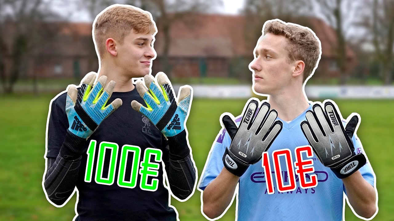 10€ Torwart Handschuhe VS. 100€ Torwart Handschuhe