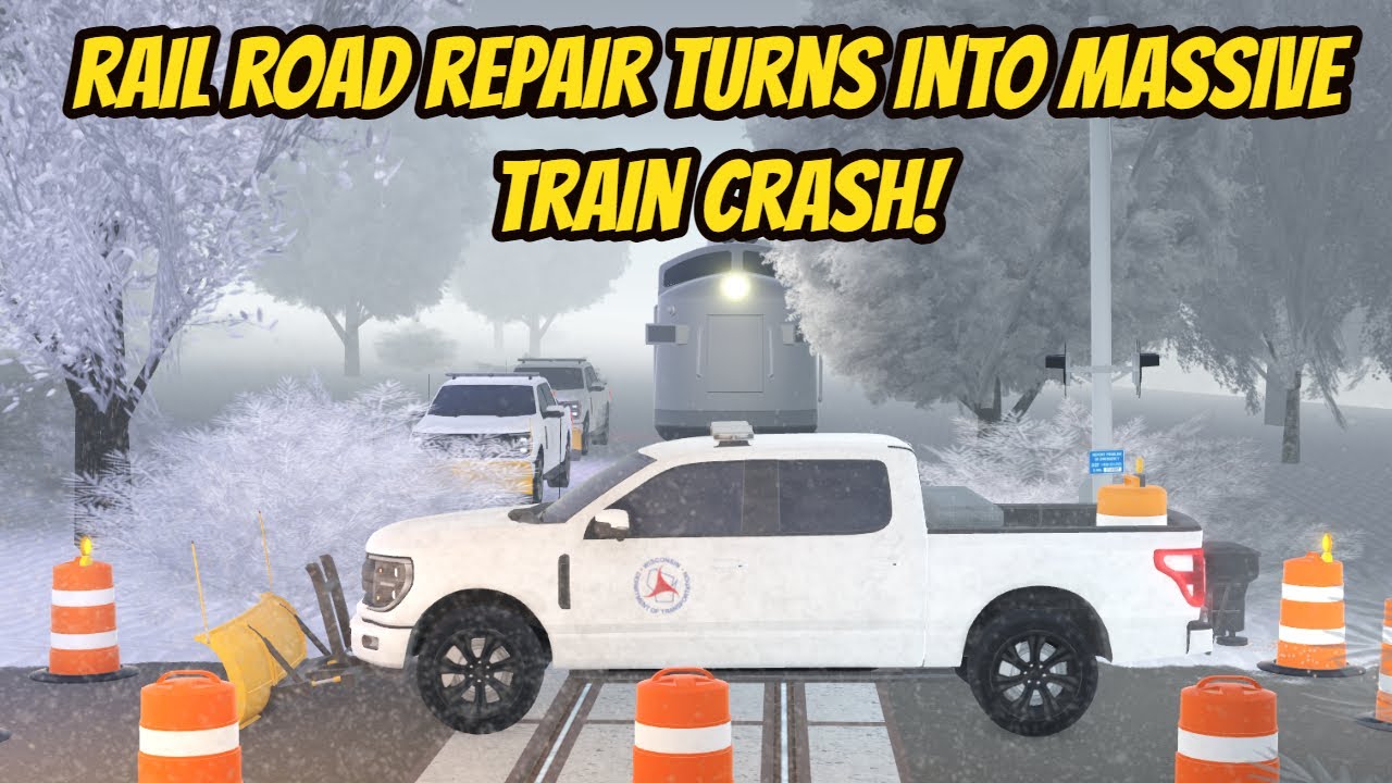 Greenville, Wisc Roblox l MASSIVE TRAIN CRASHES INTO Railroad Repair Crew - Update Roleplay