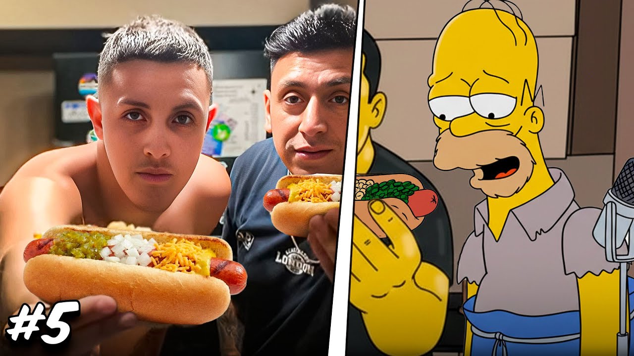 🔥 ME ANIMÉ A COCINAR el Hot Dog de Los Simpsons y el Calzone de Osos Escandalosos 😱 #5