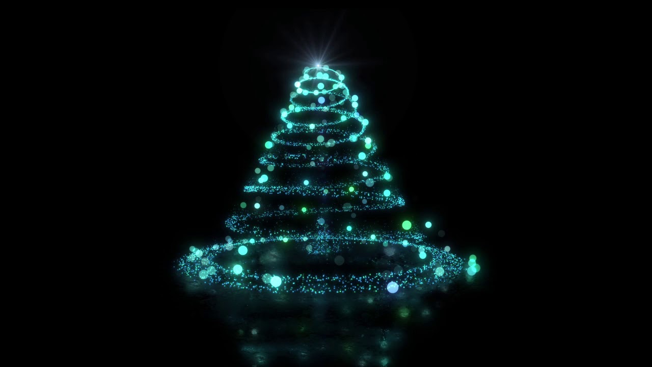 Christmas tree - animated background loop - christmas card - Free motion background