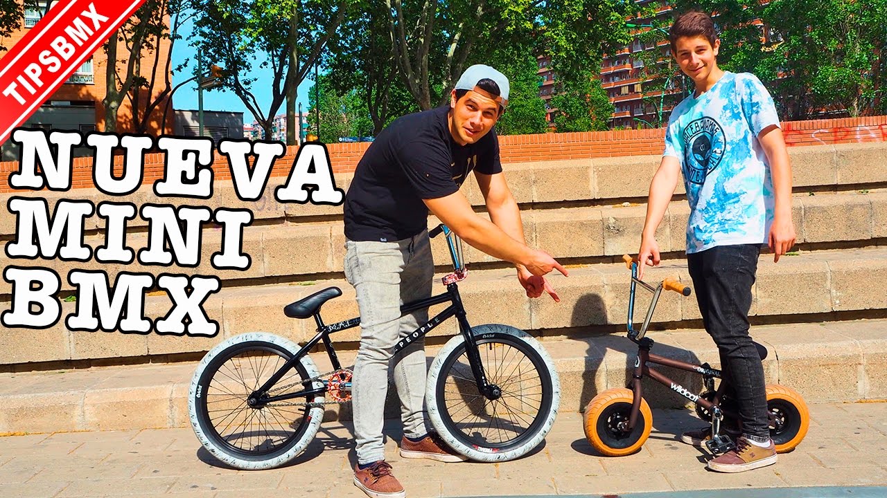 ASI ES MI NUEVA MINI BMX - Mi hermano la prueba por primera vez!!