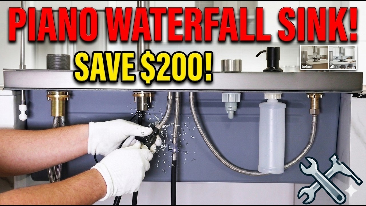 How to Install a Piano Waterfall Kitchen Sink | Step-by-Step DIY!