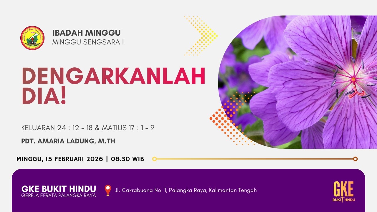 [LIVE] IBADAH MINGGU JAM KEDUA BAHASA INDONESIA, GKE BUKIT HINDU GEREJA EFRATA - 15 FEBRUARI 2026
