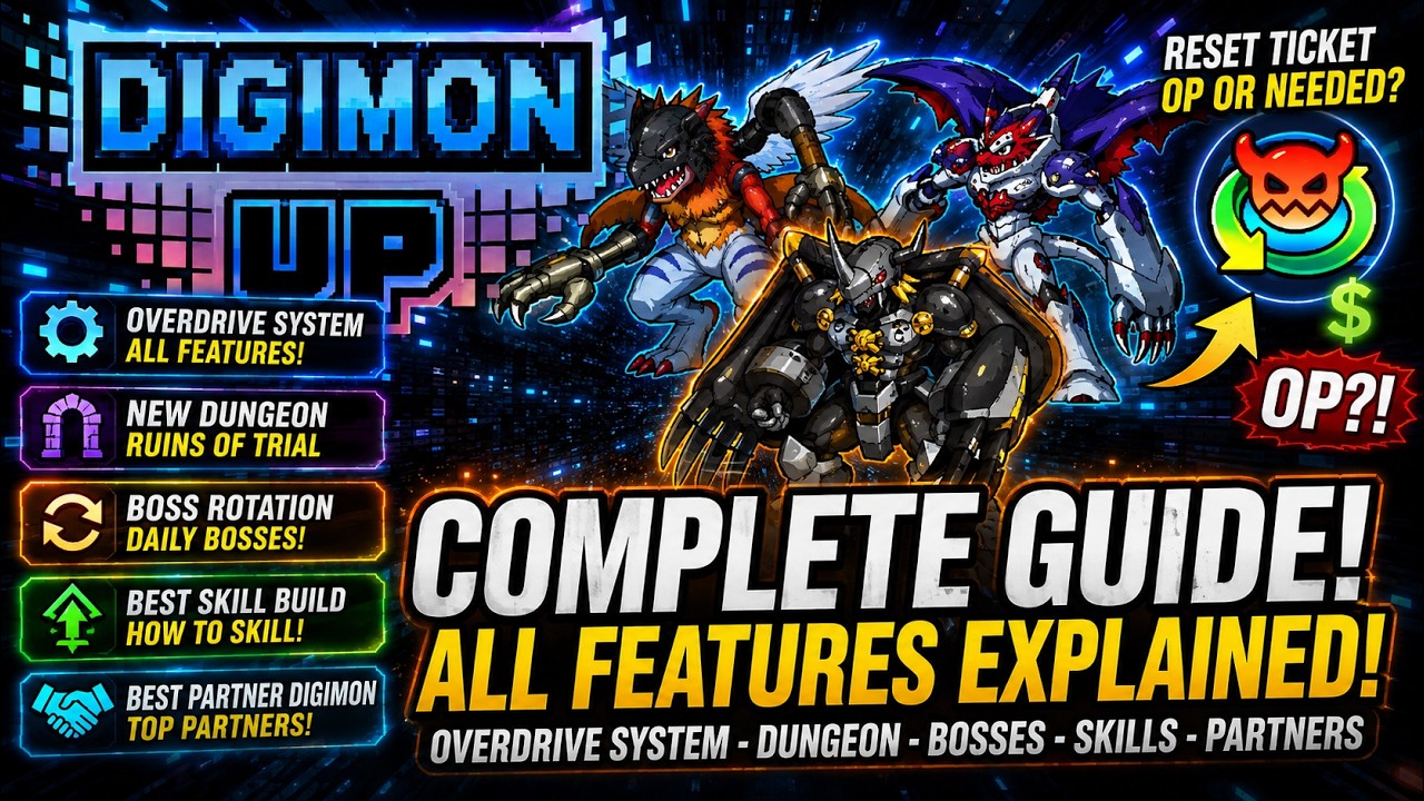 Digimon Up &mdash; ПОЛНЫЙ гайд по Overdrive | Новое подземелье, сброс навыков и лучшие билды!