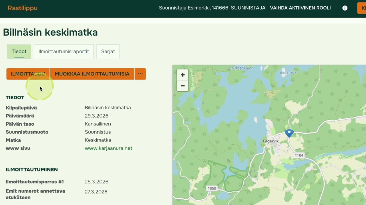 Kilpailuun ilmoittautuminen