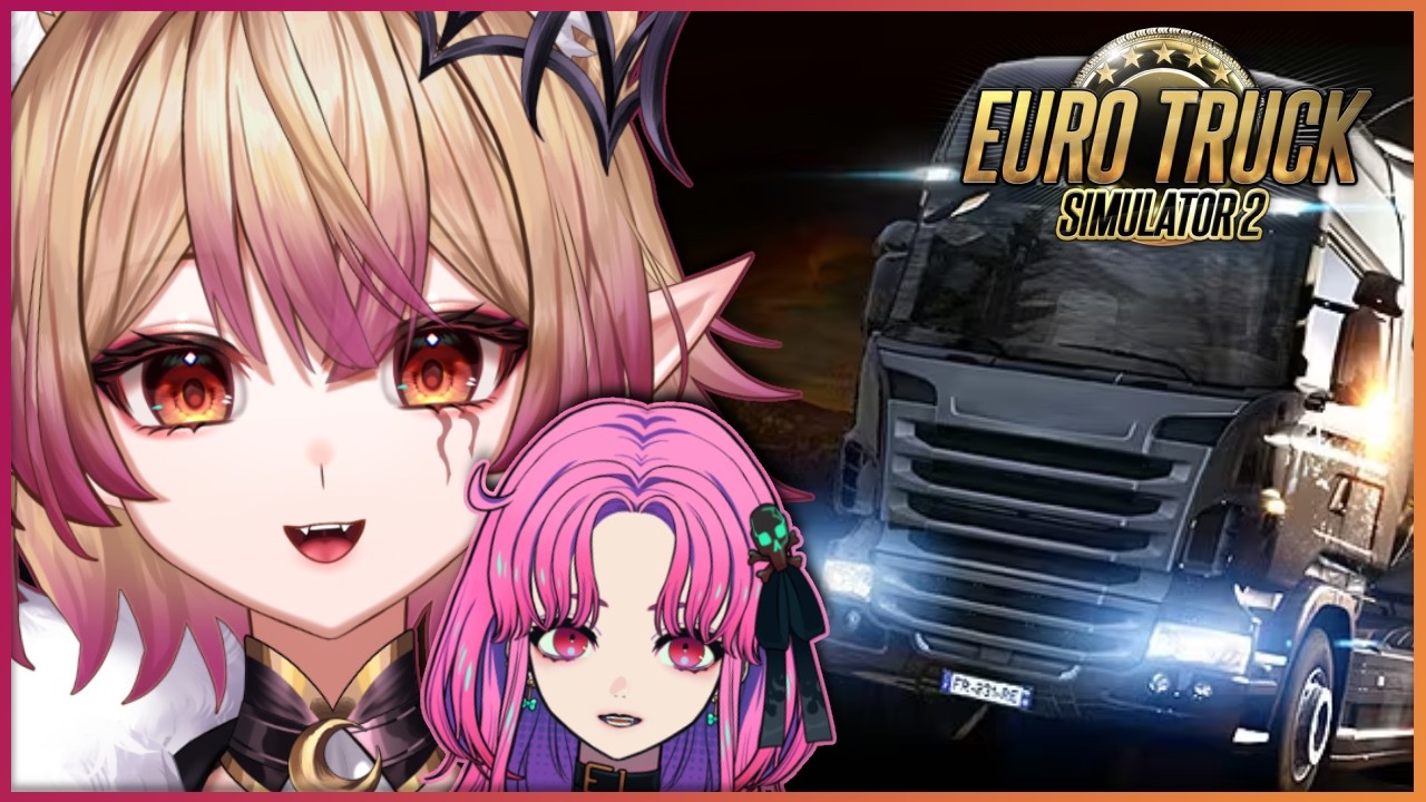 American Girl Driving VS European Girl Driving🚚 [ Euro Truck Sim / Vylett Moonheart / #vtuber ]