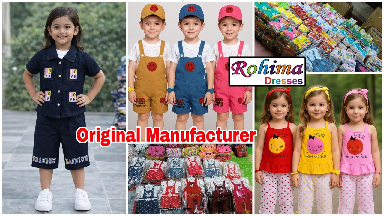 ₹35, ₹45, ₹55, Kids Cotton, Hosiery Dress Manufacturer || Frock, Skate Top, Dangree, Hot Pant, Midi