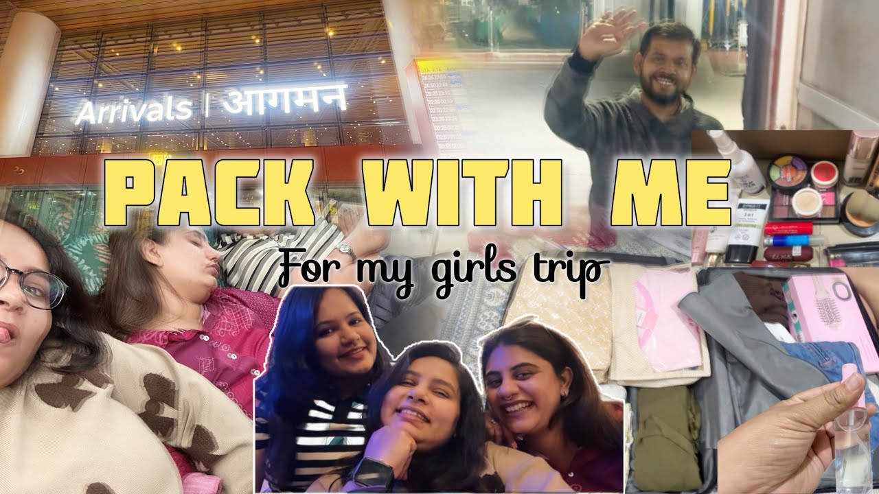 PACK + PREP WITH ME “GIRLS TRIP EDITION !!✈️🏖️girls trip to Goa #travelvideo #theputales 