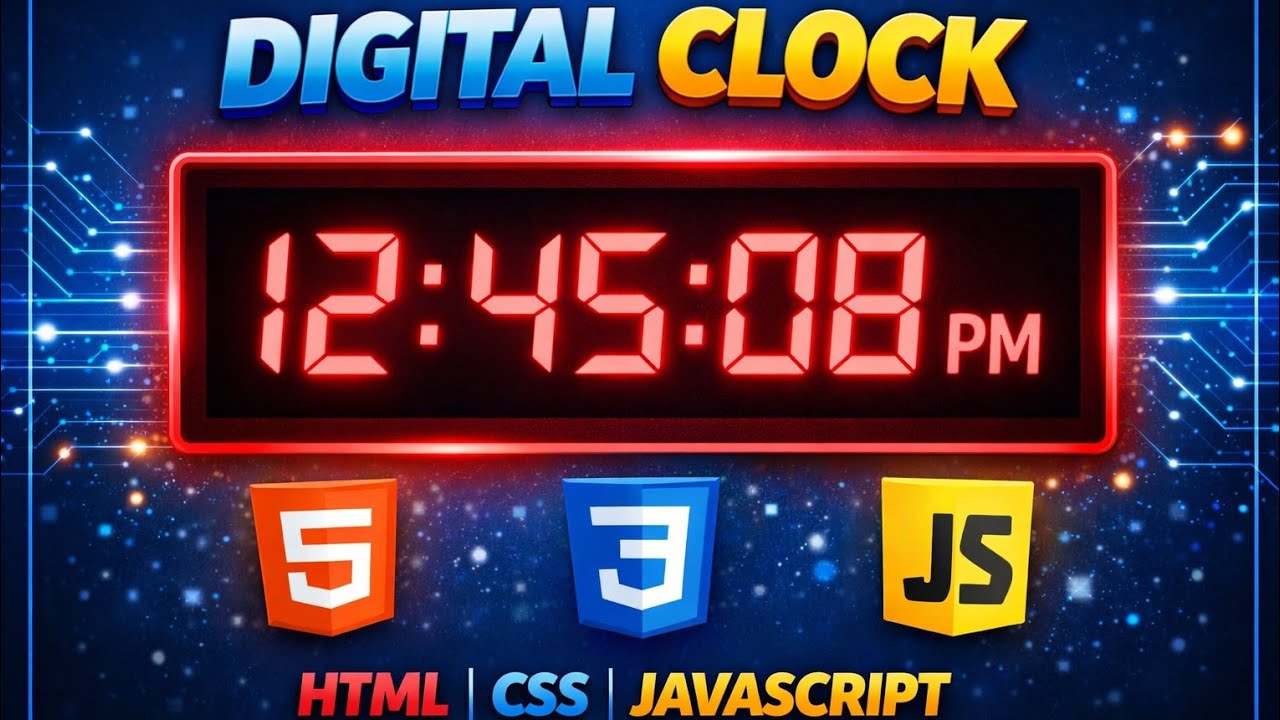 how to make a digital clock in javascript | javascript projects for beginners