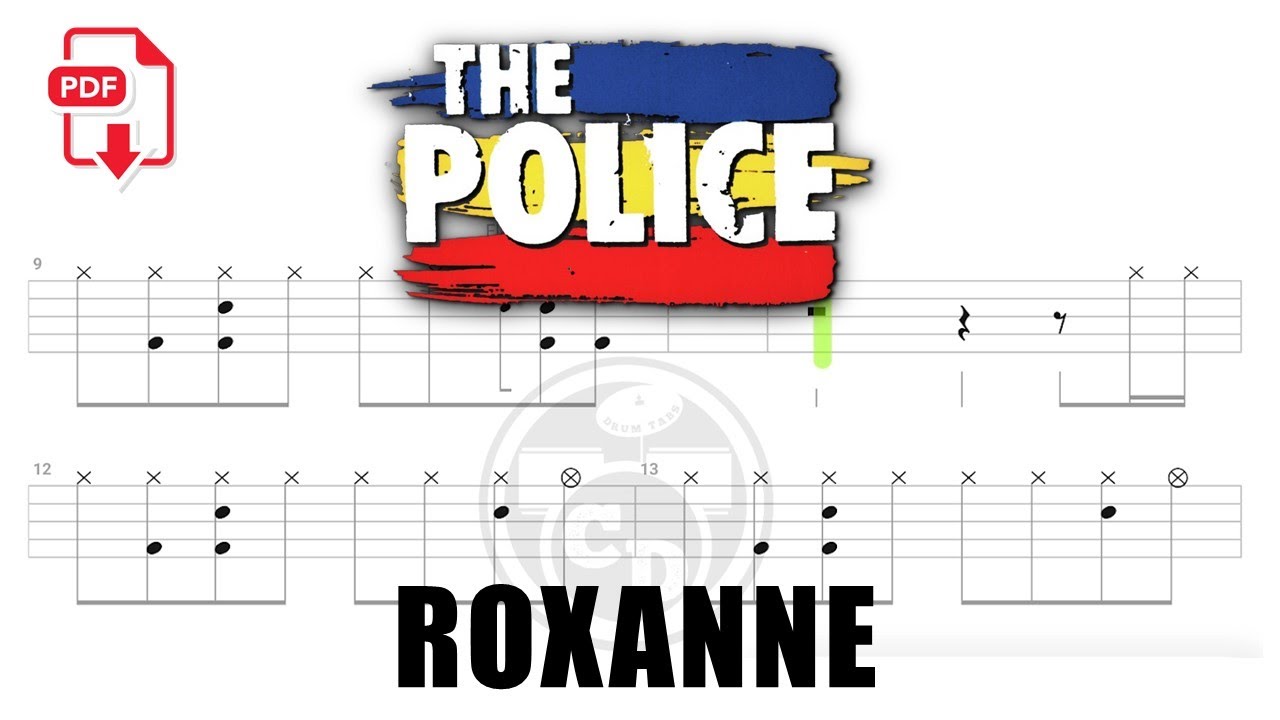 The Police - Roxanne (🔴Drum Notation | PDF) @chamisdrums #drumlession