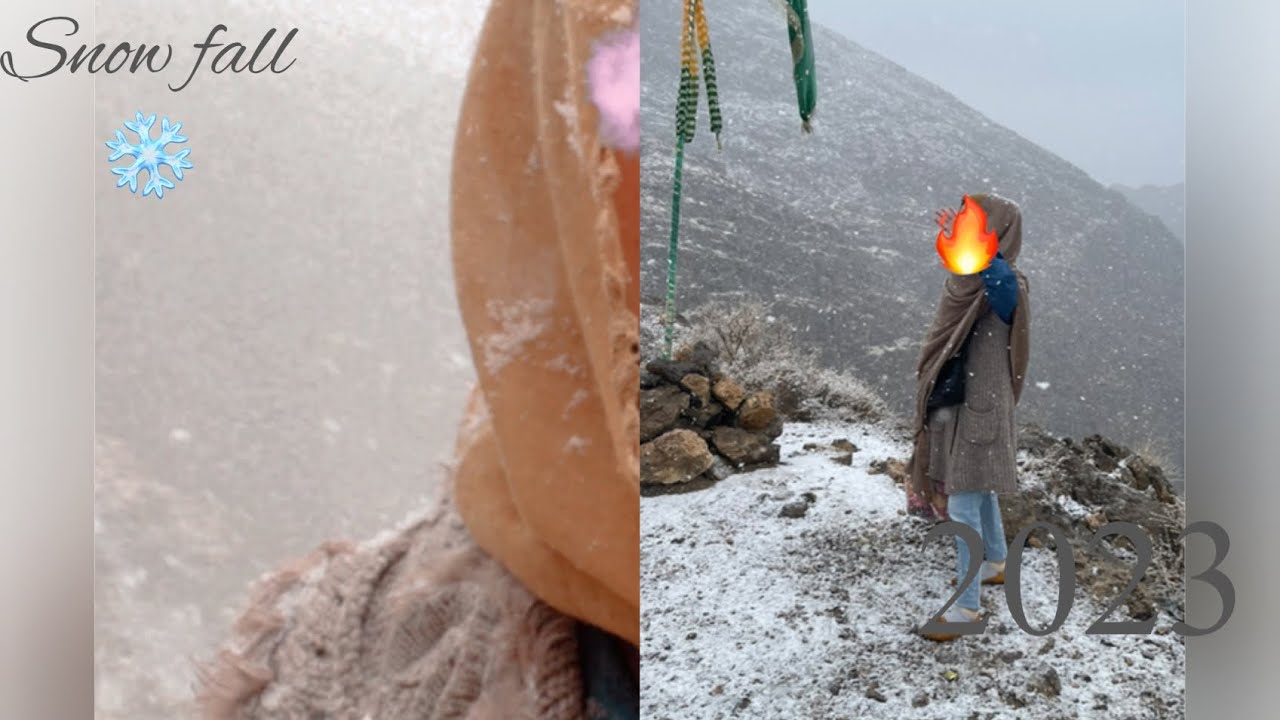 First snow fall❄️in Quetta |2023|Life in winter 🥶/snowfall