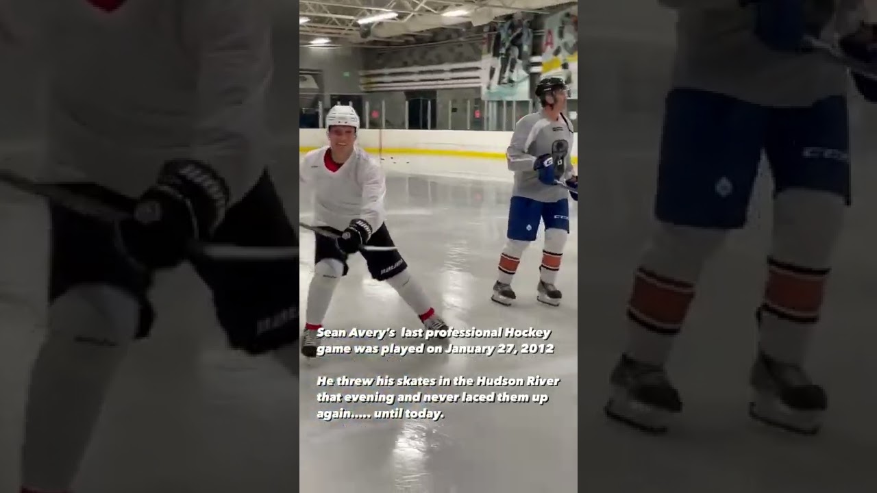 Sean Avery back on the ice for the first time in 10 years!