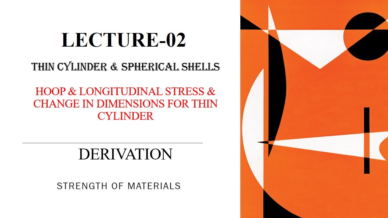 Circumferential & Longitudinal strain | Change in dimensions I Thin Cylinder | Spherical Shells | L2