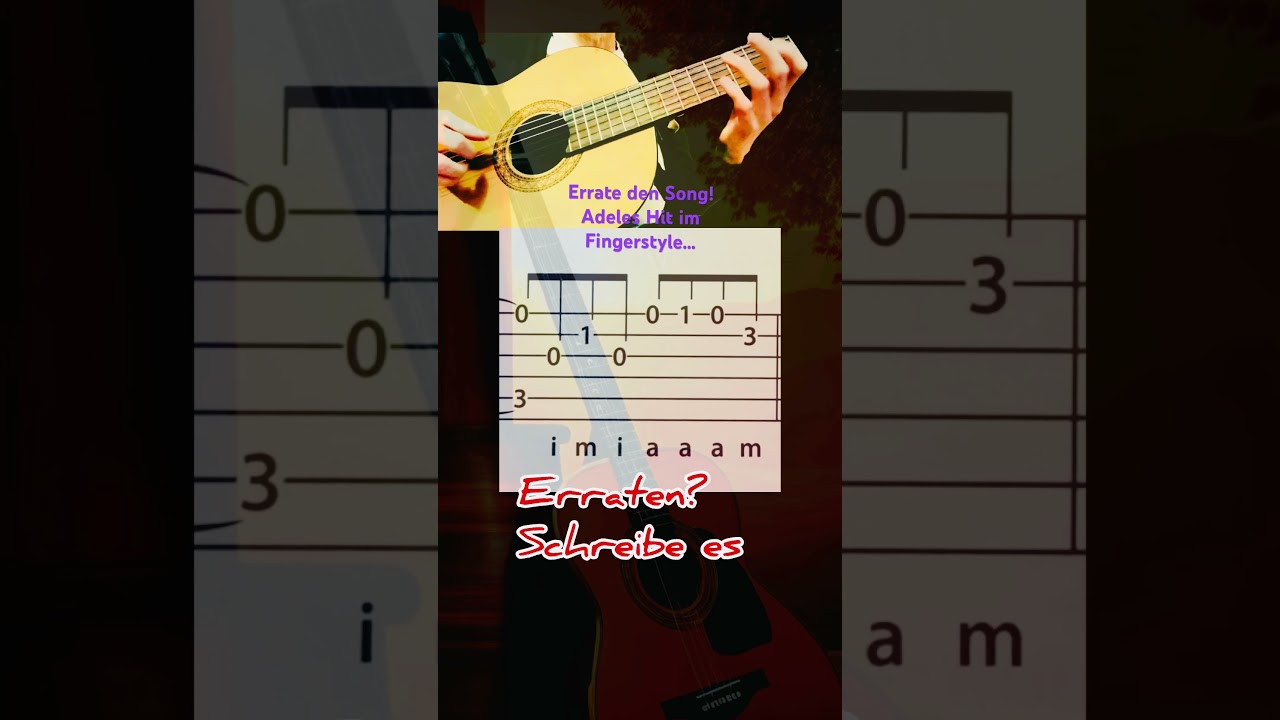 Pop/Klassiker Gitarre welcher Song verbirgt sich hinter diesem Fingerstyle?R&auml;tsel-Gitarrelesson