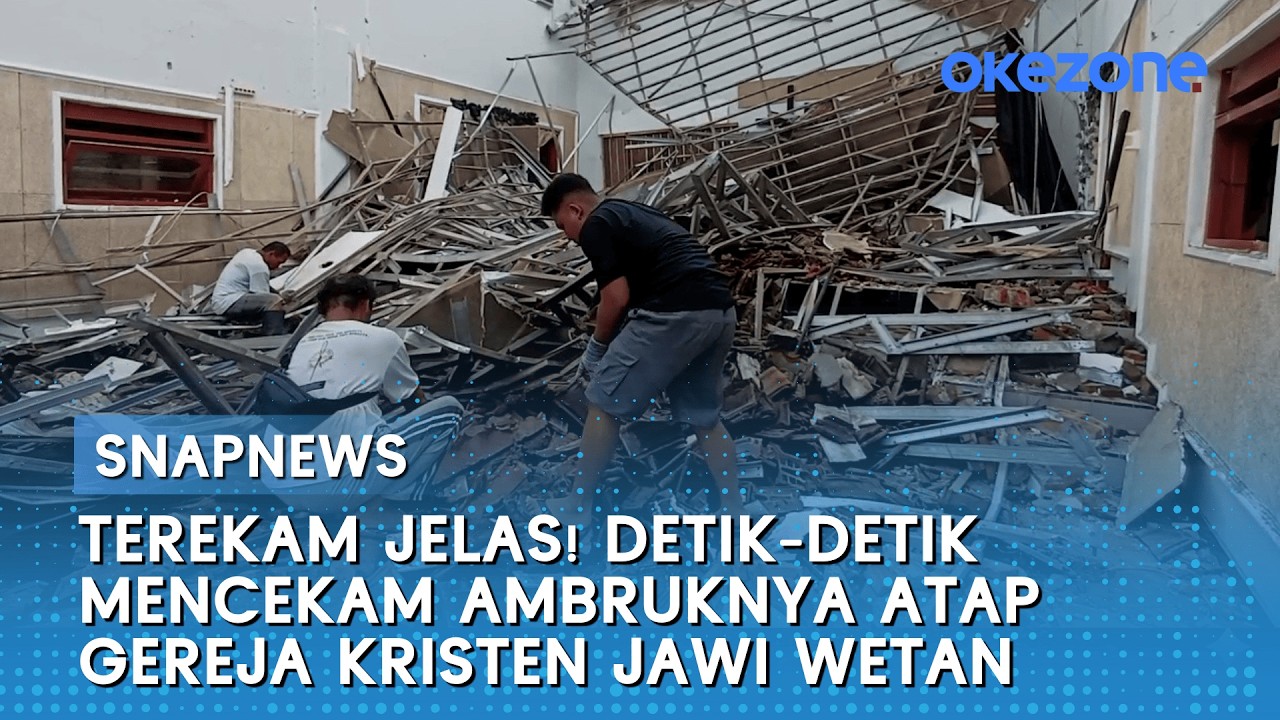 Terekam Jelas! Detik-detik Ambruknya Atap Gereja Kristen Jawi Wetan | Snapnews