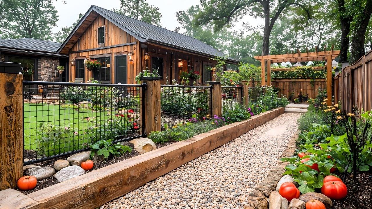You Must See This Beautifull Garden - Farmhouse Backyard with Cheap Fence Ideas