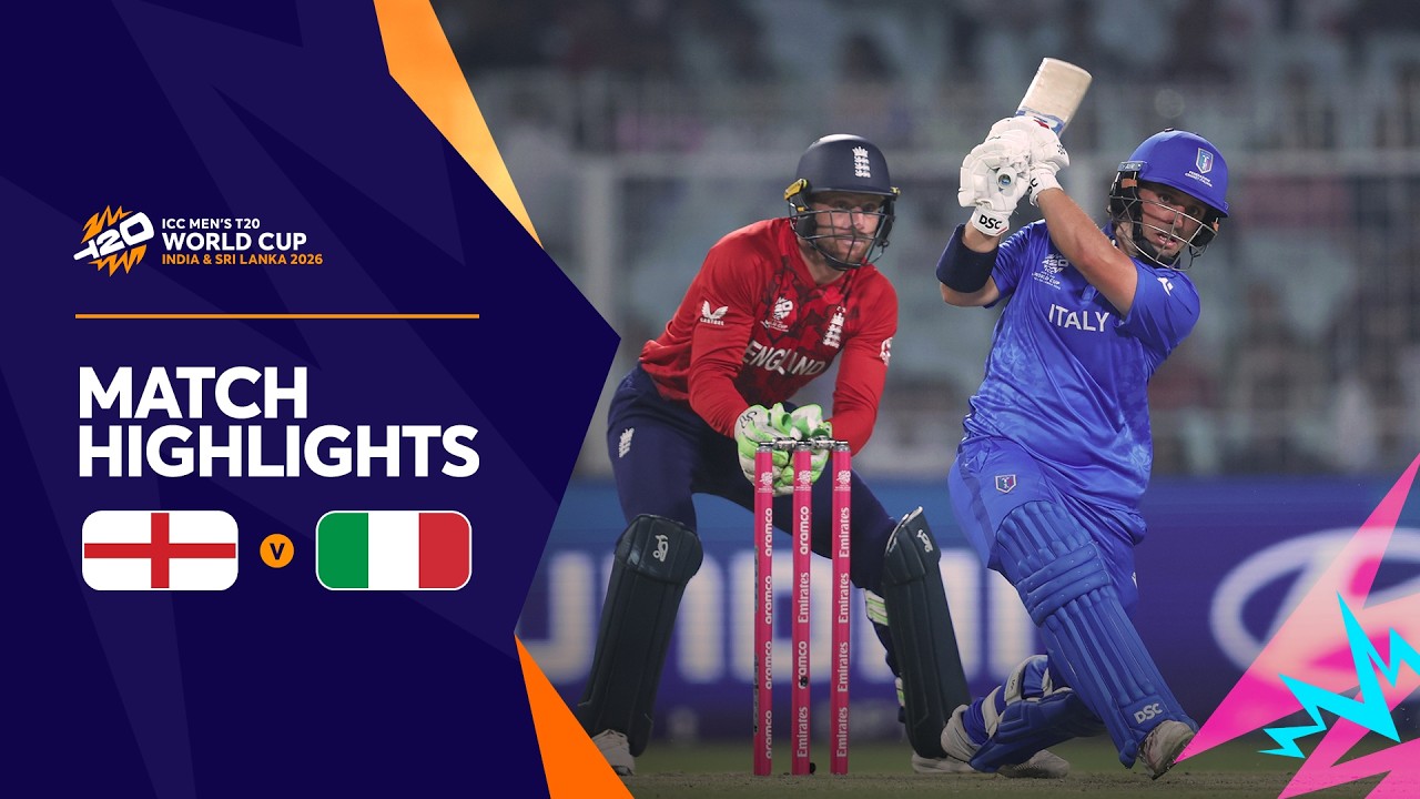 England v Italy | Match Highlights | Men's T20 World Cup 2026