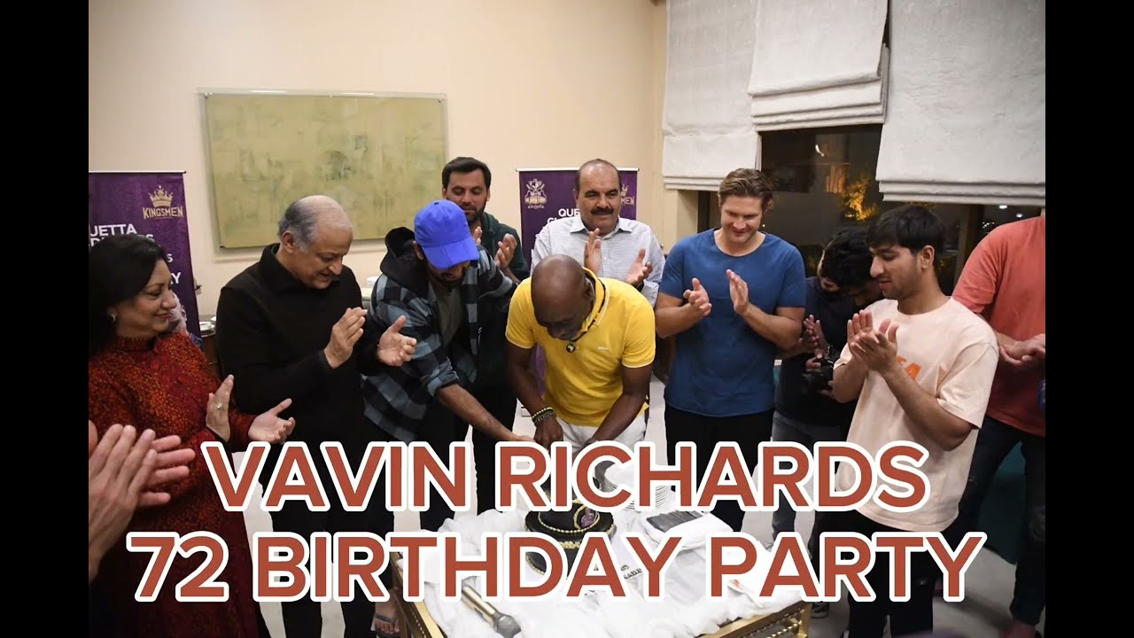 VIVIN RICHARDS 72TH BIRTHDAY PARTY| QUETTA GLADIATORS CELEBRATE RICHARDS BIRTHDAY