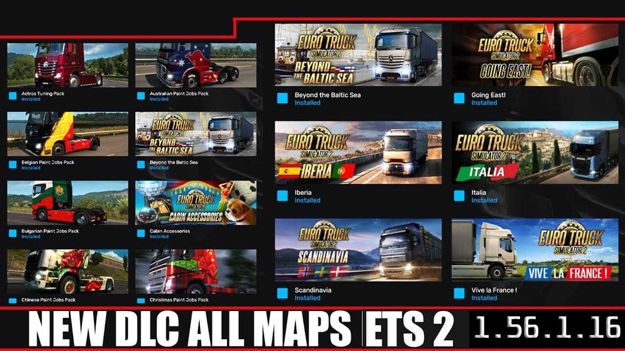 ALL MAPS ETS2-ALL-DLCs- v 1.56.1.16  UPDATED WORKING 100%! 