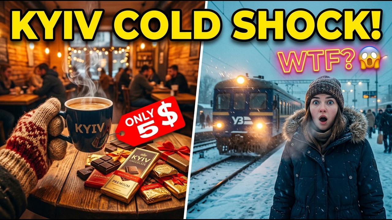 What 5$ Gets You in Kyiv: Winter Walk & Night Train (4K POV)