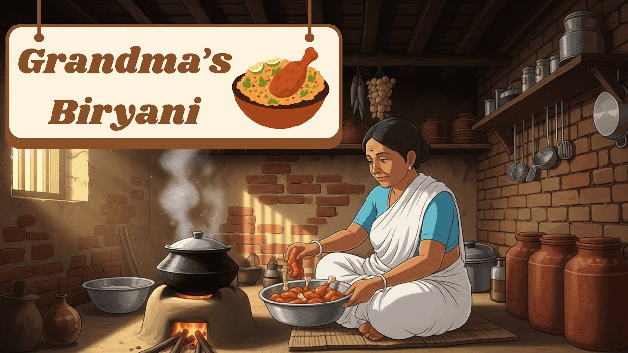 Relaxing Sunday Biryani in a Peaceful Indian Village 🍚🌾 | Ghibli India