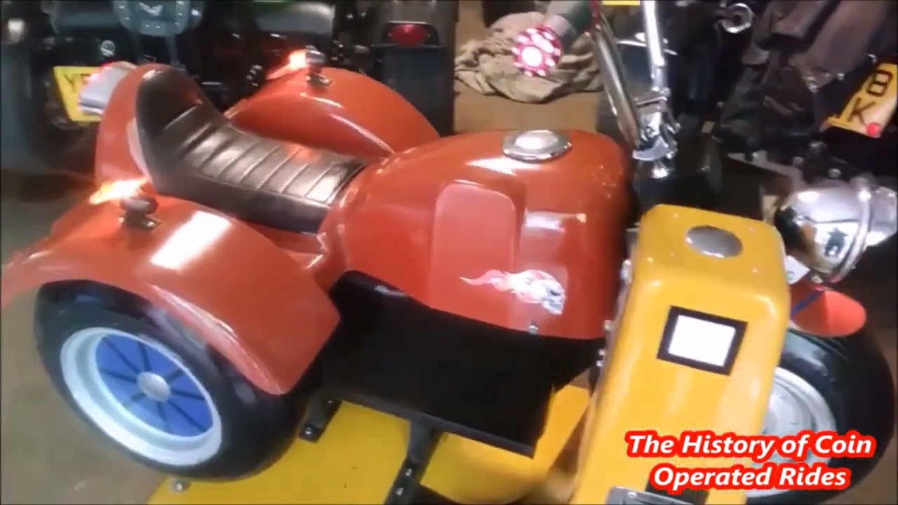 1980s Amutec Coin Operated Trike Kiddie Ride - Beach Bike
