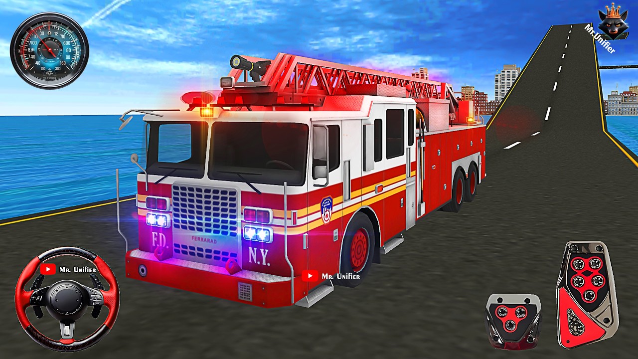 🔥 Fire Truck City Rescue Simulator - 911 Emergency Ambulance Squad Team Siren | Android Gameplay