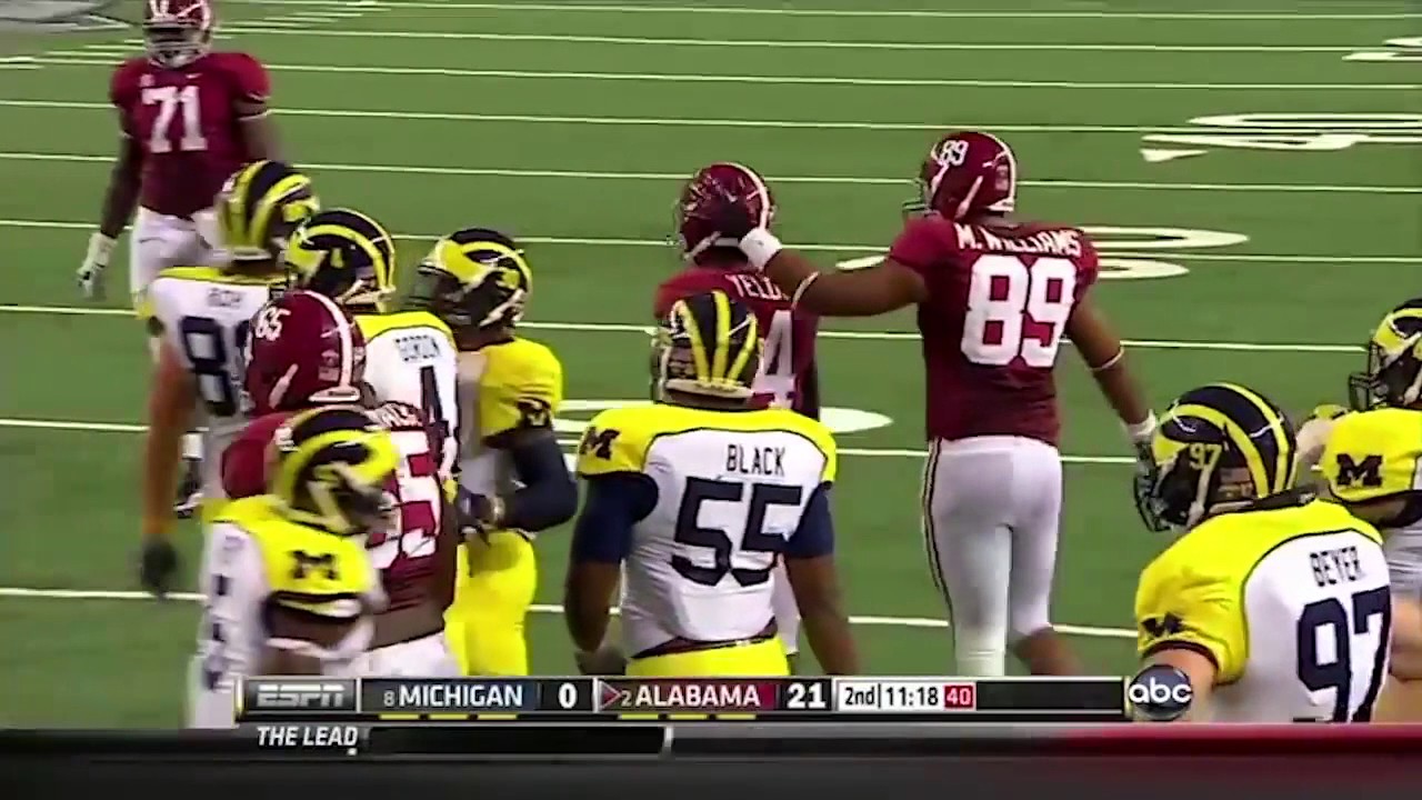 2012 Cowboys Classic - #8 Michigan vs. #2 Alabama Highlights