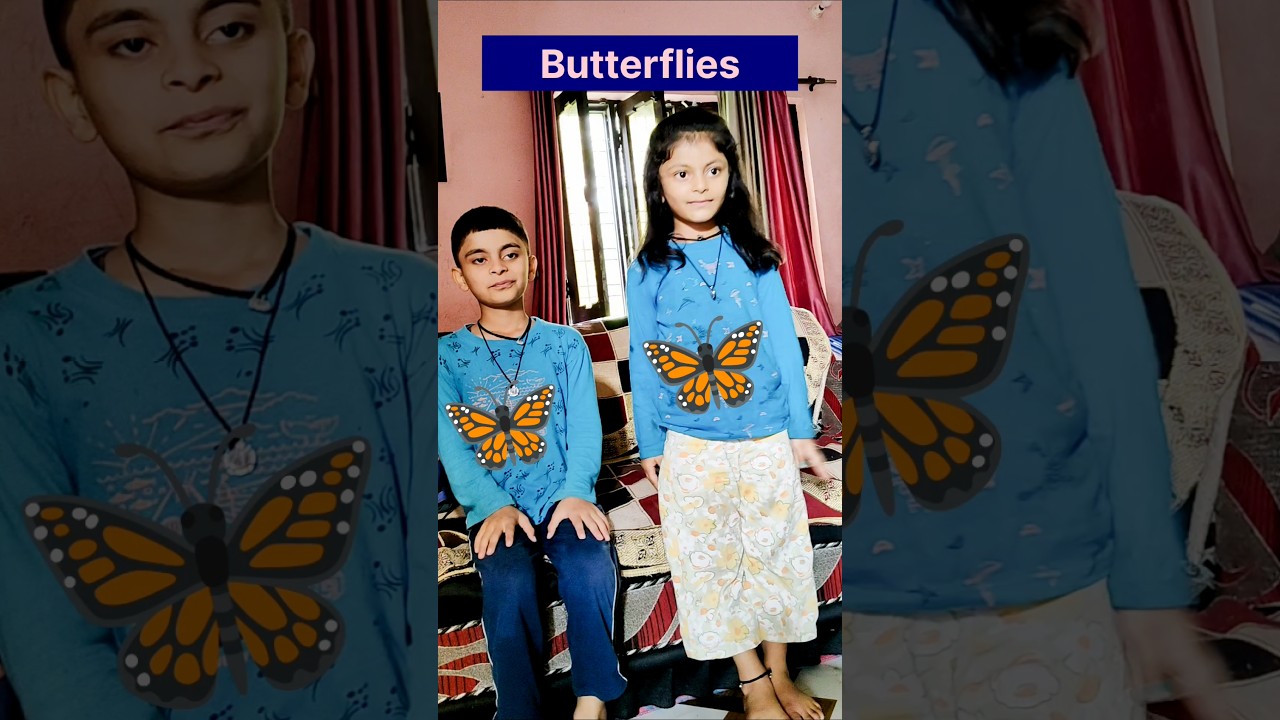 Butterflies🦋Butterflies up up up 1st Std English Poem with Lyrics | Mridang | NCERT#english