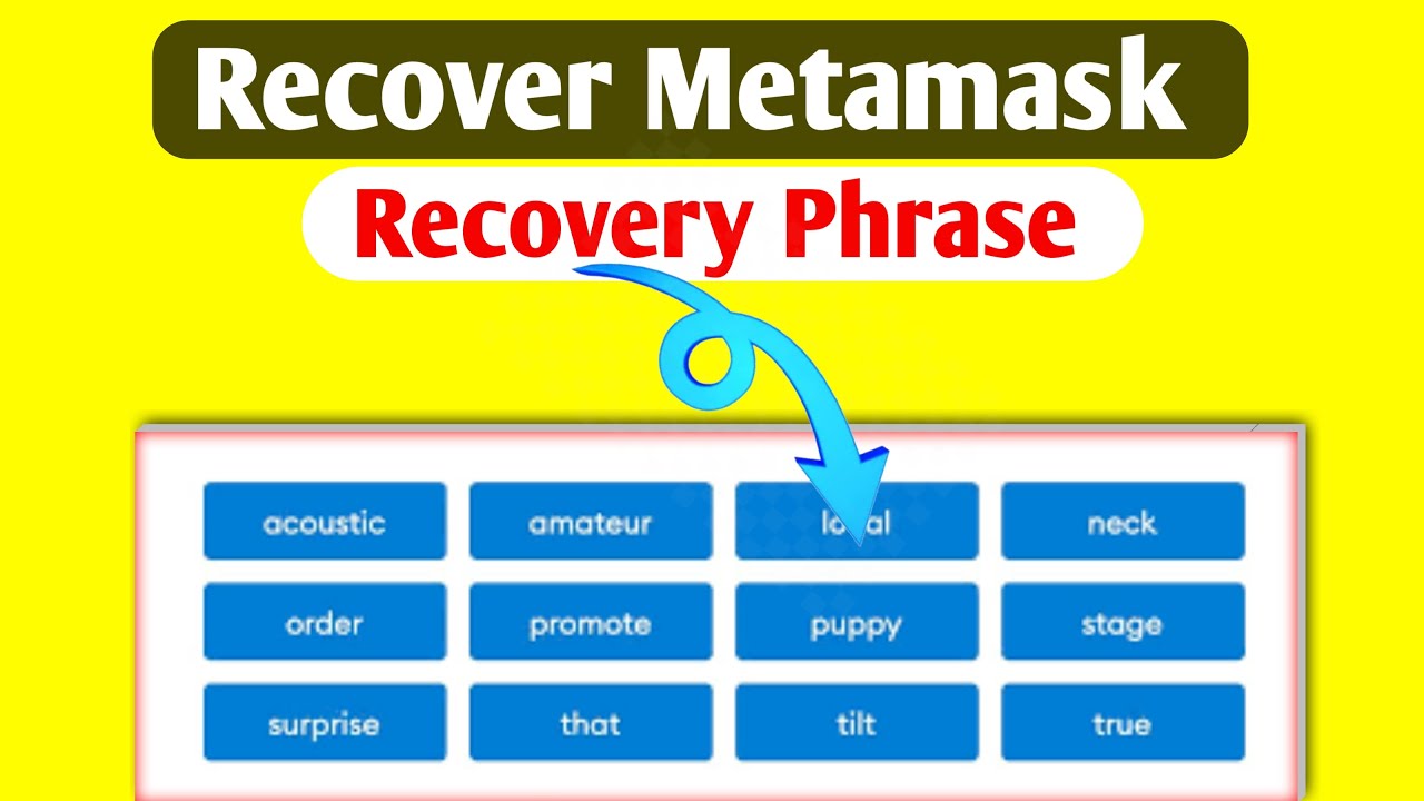 How To Recover Metamask Recovery Phrase || Recover Metamask Account